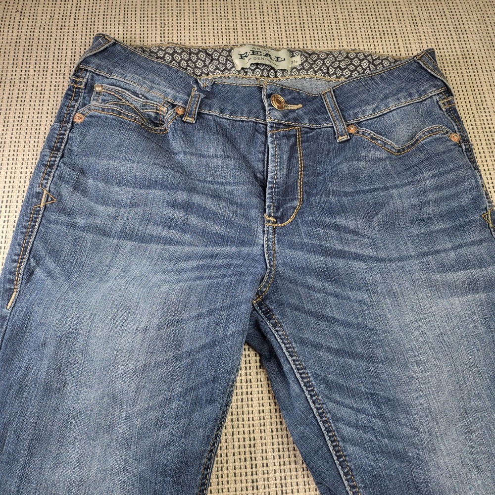 Ariat Jeans Women 31s Blue REAL Denim Bootcut Mid Rise Stretch Medium Wash